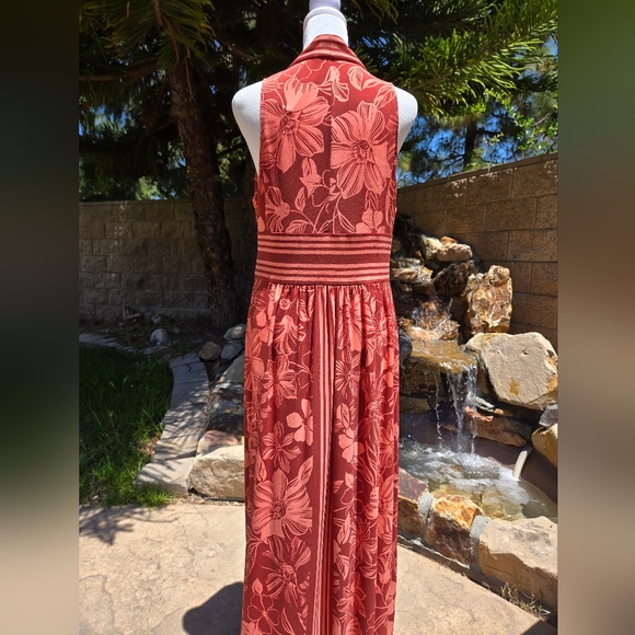 NWT Wisp Burnt Orange Sleeveless Maxi Dress - Picture 2 of 6